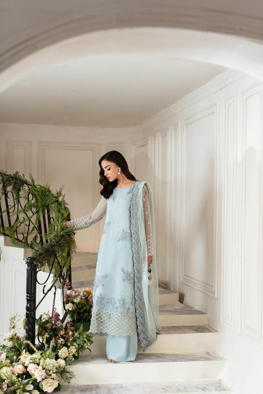 AZZAL MISHRI Luxury Festive Embroidered Unstitched 3pcs - Jotey