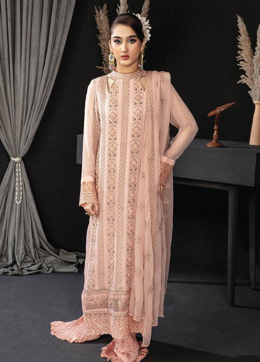 Khoobsurat Libas By Anaya Hoor Signature Chiffon Unstitched 3pcs - Jotey