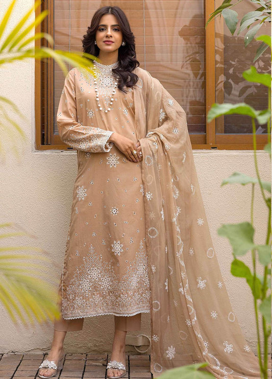 Khoobsurat Lawnkari Embroidered Lawn Unstitched 3pcs - Jotey
