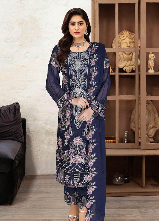 Sangeet By Ramsha Chiffon Unstitched 3pcs - Jotey