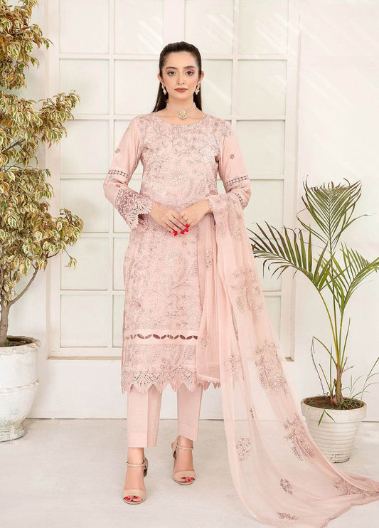 Sherine By Anaya Hoor Embroidered Lawn Unstitched 3pcs - Jotey
