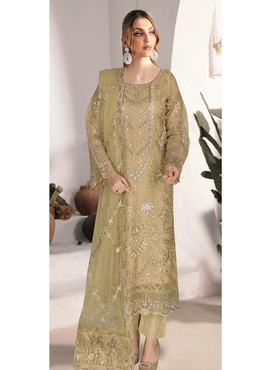 Ramsha Luxury Festive Formals Embroidered Unstitched 3pcs - Jotey