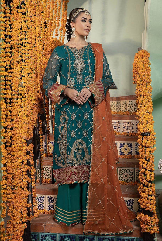 Rang-E-Mehfil Festive Unstitched Chiffon 3pcs - Jotey