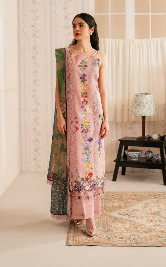 Meraki By Asifa And Nabeel Vol-01 Embroidered Lawn Unstitched 3pcs - Jotey