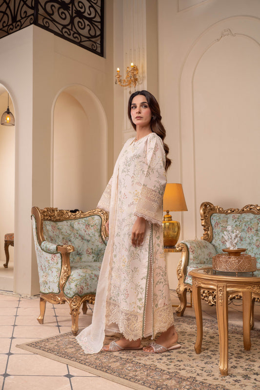 Atiya Irfan Preet Vol-02 Embroidered Unstitched Lawn 3pcs - Jotey