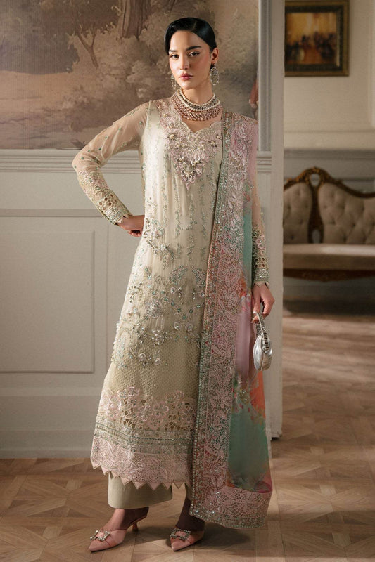 Elanora By Nureh Embroidered Luxury Chiffon Unstitched 3pcs - Jotey