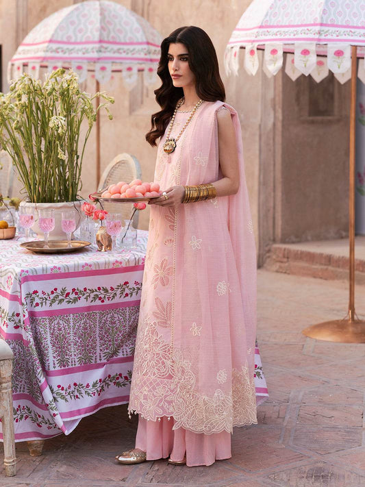 Husn Jahan By Mahnur Embroidered Luxury Lawn Unstitched 3pcs - Jotey