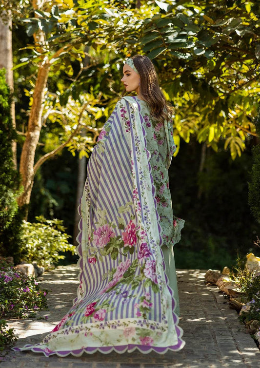 Elaf Print Chikankari Unstitched Lawn 3pcs - Jotey