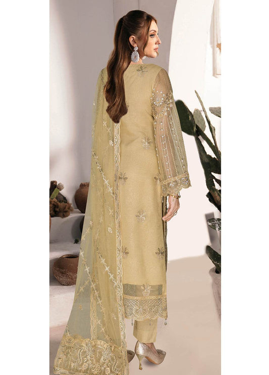 Ramsha Luxury Festive Formals Embroidered Unstitched 3pcs - Jotey