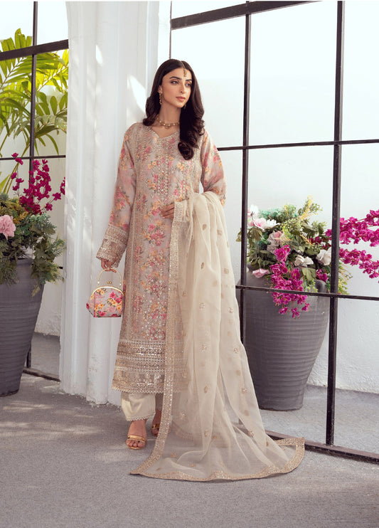 Seraphina Embroidered Luxury Organza Festive Formal Stitched 3pcs