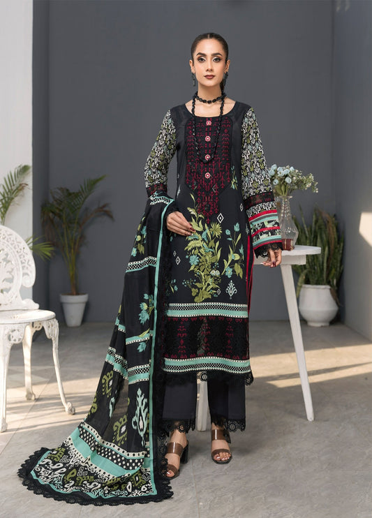 Janan By Sidra Aleem Embroidered Lawn Unstitched 3Pcs