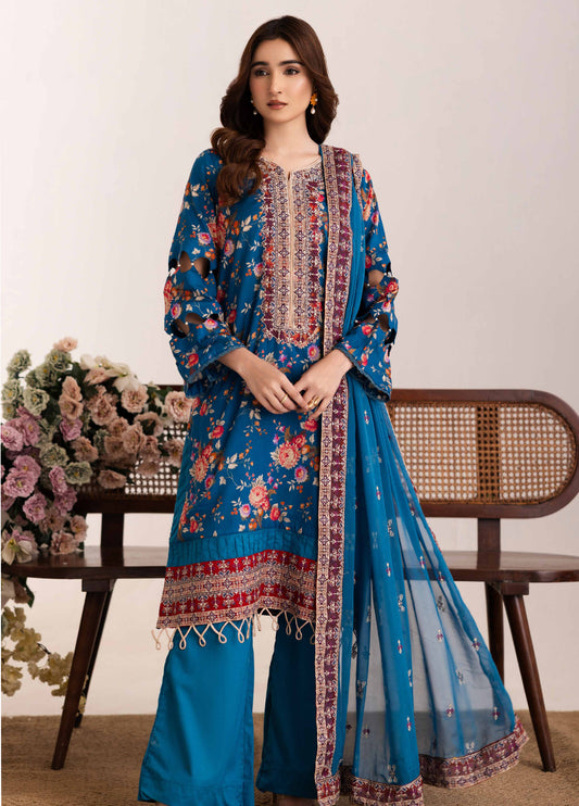 Aazina by Johra Embroidered Printed Lawn Unstitched 3Pcs