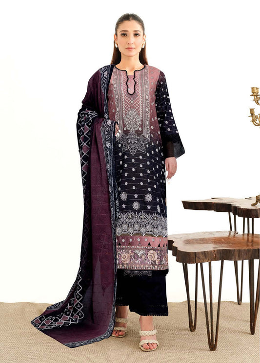 Roshna By Johra Embroidered Printed Lawn Unstitched 3Pcs