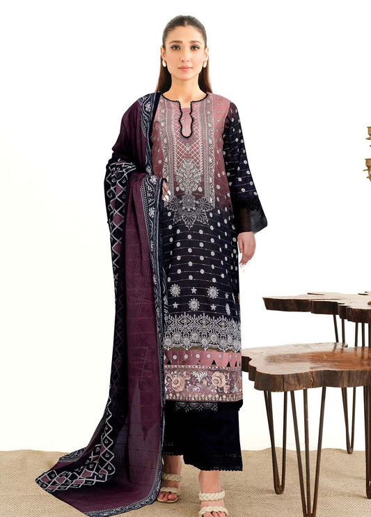 Roshna By Johra Embroidered Printed Lawn Unstitched 3Pcs
