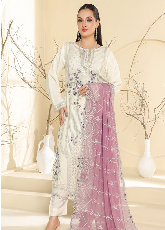 Raise By Bin Hameed Luxury Embroidered Chiffon Unstitched 3 Piece