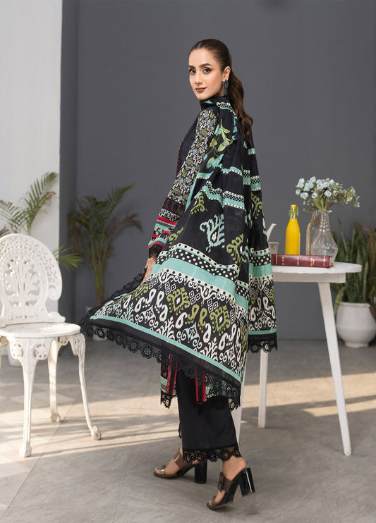 Janan By Sidra Aleem Embroidered Lawn Unstitched 3Pcs