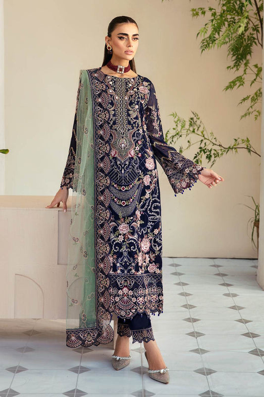 Ramsha Dastoor Chiffon Vol-01 Unstitched 3pcs - Jotey