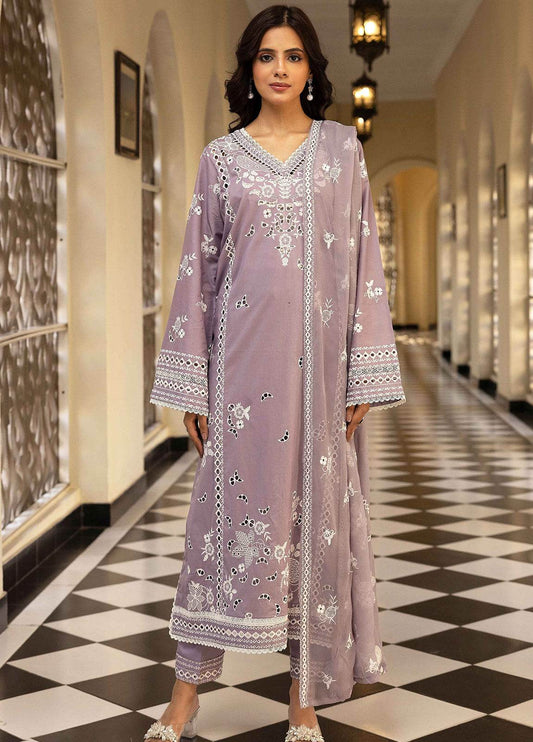 Khoobsurat Lawnkari Embroidered Lawn Unstitched 3pcs - Jotey