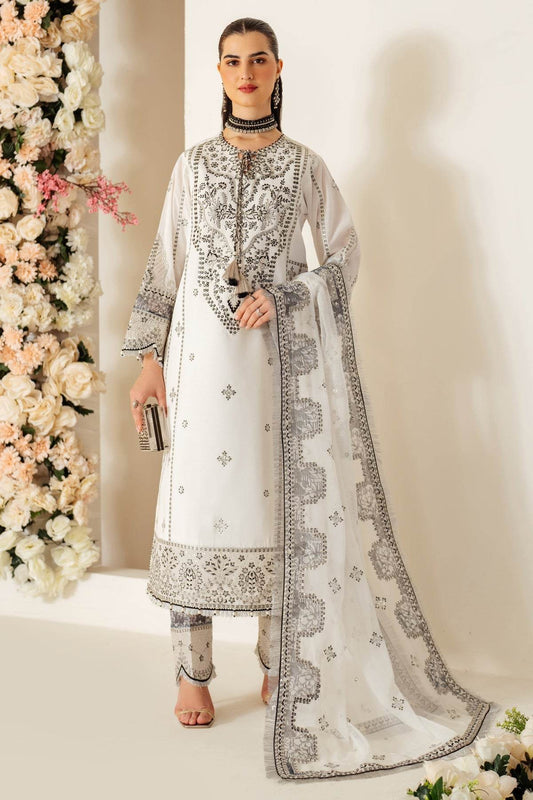 Luxe Raw Silk By Alizeh Embroidered Organza Unstitched 3pcs - Jotey