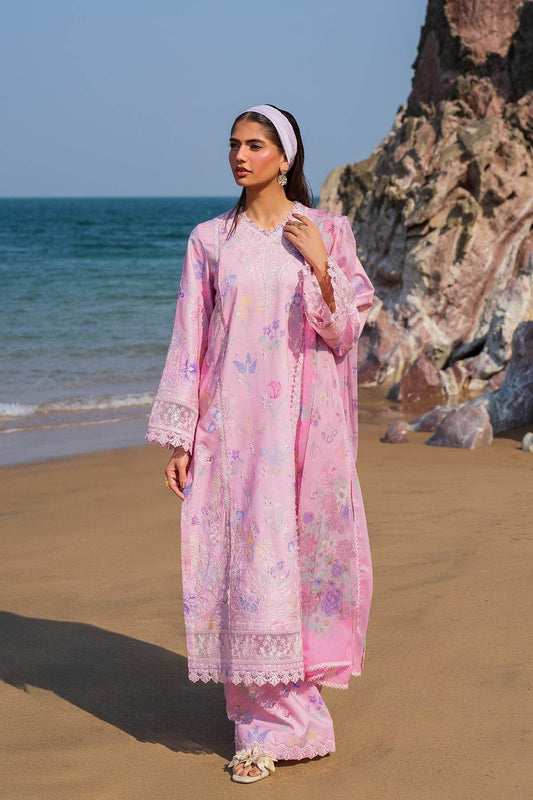 AFROZEH Endless Summer'25 Embroidered Printed Lawn 3pcs - Jotey