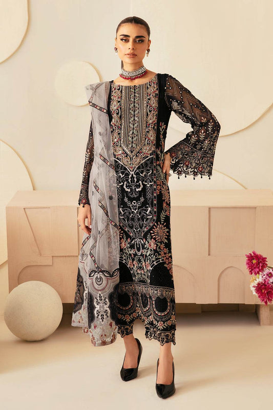 Ramsha Dastoor Chiffon Vol-01 Unstitched 3pcs - Jotey