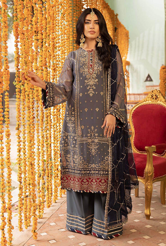 Rang-E-Mehfil Festive Unstitched Chiffon 3pcs - Jotey