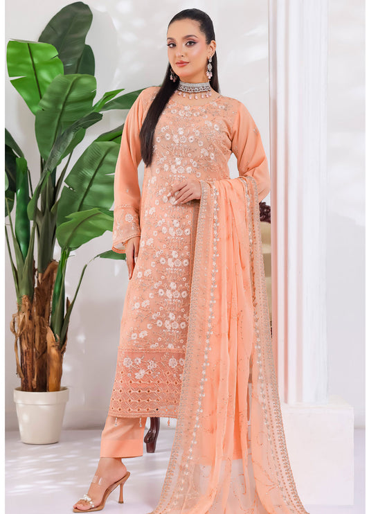 Manisha By Bin Hameed Luxury Embroidered Chiffon Unstitched 3 Piece