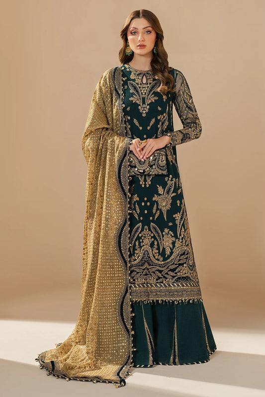 JAZMIN Wedding Formals Embroidered Chiffon Unstitched 3pcs