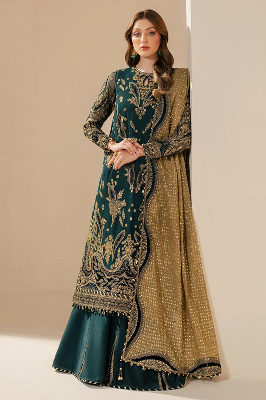 JAZMIN Wedding Formals Embroidered Chiffon Unstitched 3pcs