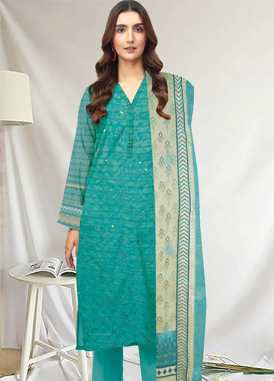 Zeba Summer'02 Embroidered Printed Lawn Unstitched 3pcs