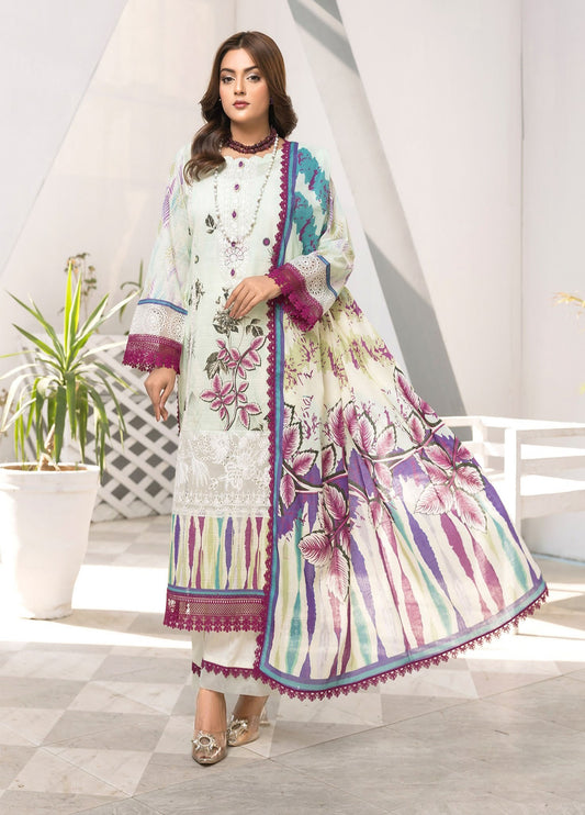 Janan By Sidra Aleem Embroidered Lawn Unstitched 3Pcs
