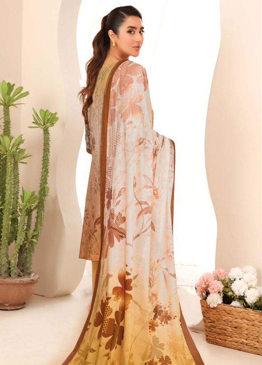 Wisam by Johra Chikankari Embroidered Printed Bana Dora Lawn Unstitched 3Pcs