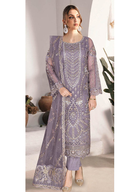 Ramsha Luxury Festive Formals Embroidered Unstitched 3pcs - Jotey