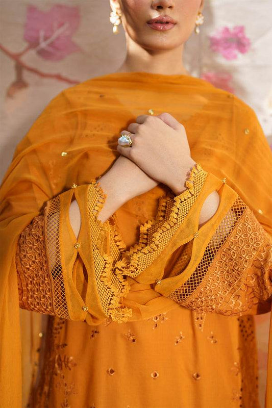 Nureh Dhoop Kinaray Embroidered Chikankari Lawn 3pcs - Jotey