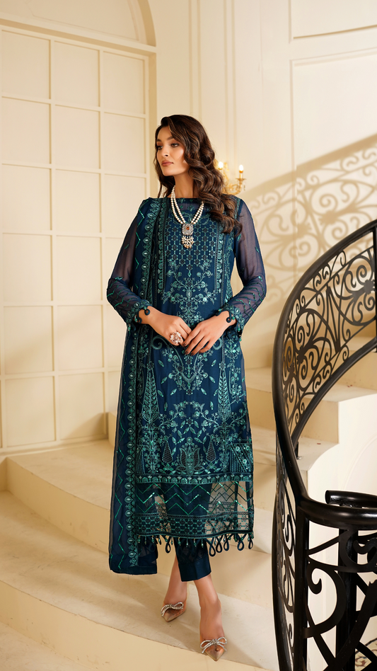 Farmaish By Zebtan Vol 7 Embroidered Chiffon Unstitched 3pcs