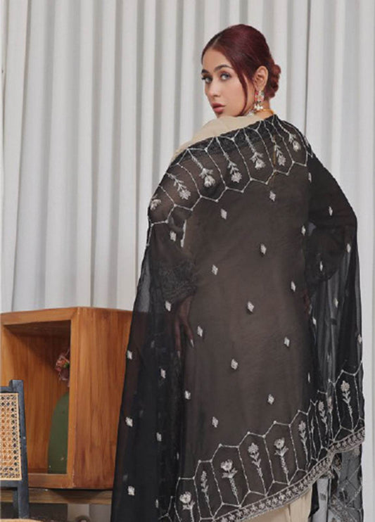 Nisha Embroidered Chiffon Semi-Stitched 3pcs - Jotey