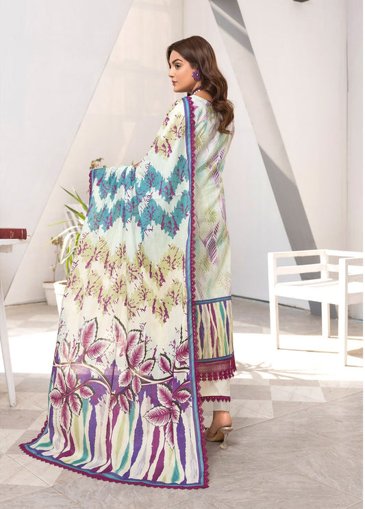 Janan By Sidra Aleem Embroidered Lawn Unstitched 3Pcs