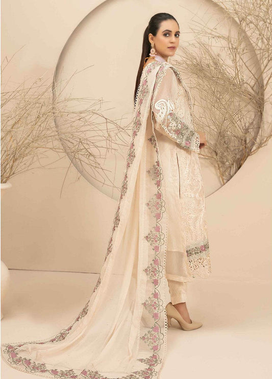 Dilaab By Tawakkal Embroidered Semi Stitched 3pcs - Jotey