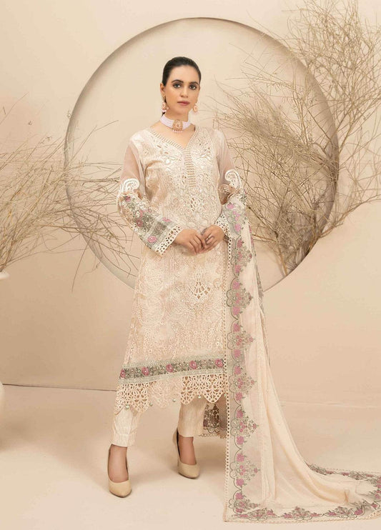 Dilaab By Tawakkal Embroidered Semi Stitched 3pcs - Jotey