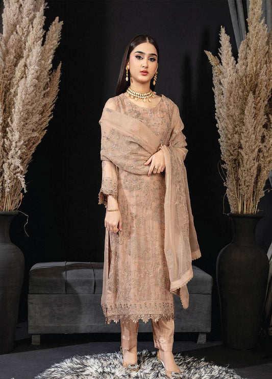Khoobsurat Libas By Anaya Hoor Signature Chiffon Unstitched 3pcs - Jotey