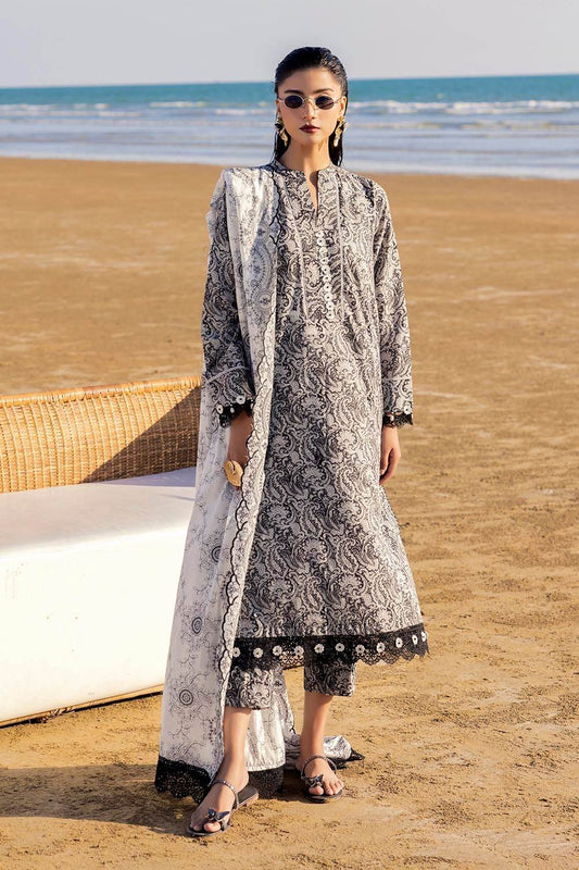 Gul Ahmed Printed Summer Lawn'25 Unstitched 3pcs - Jotey