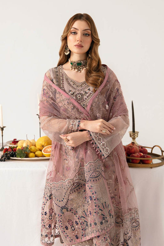 Minhal By Ramsha Chiffon Vol-11 Semi-Stitched 3pcs - Jotey