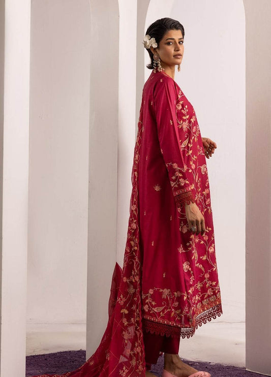 Gul-E-Bahaar By Khoobsurat Embroidered Lawn Unstitched 3pcs - Jotey