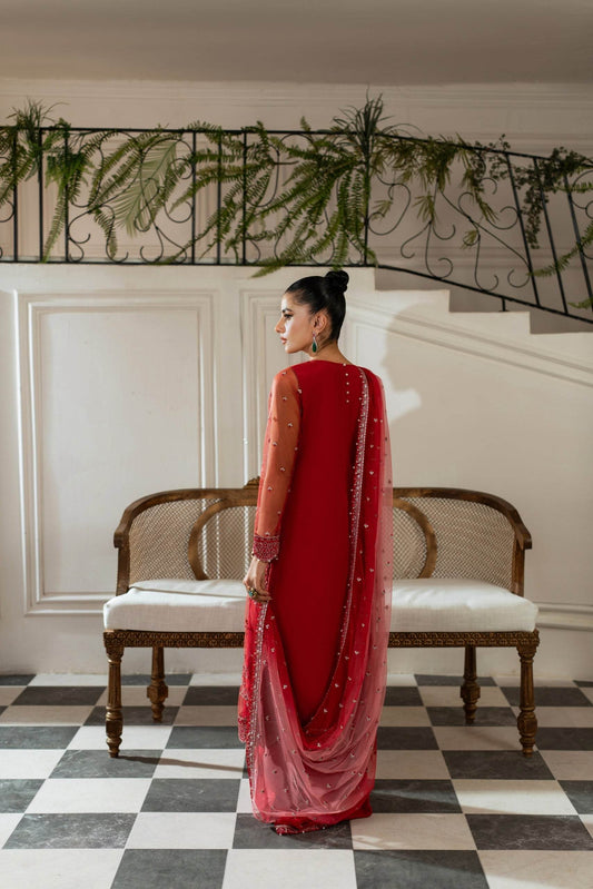 AZZAL MISHRI Luxury Festive Embroidered Unstitched 3pcs - Jotey