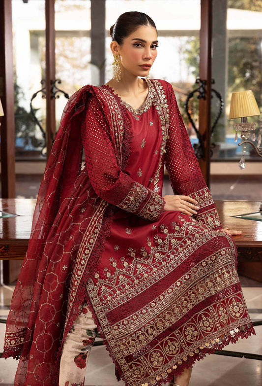 Adans Libas Summer's Dream Embroidered Lawn Unstitched 3 Piece - Jotey