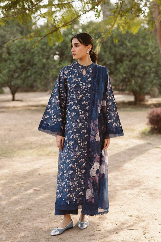 AYZEL Core Collection Embroidered Unstitched Lawn 3pcs - Jotey