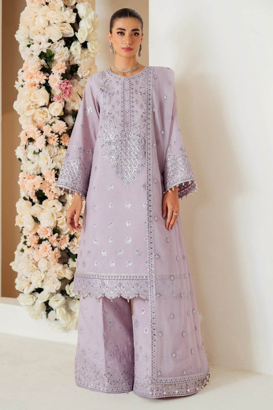 Luxe Raw Silk By Alizeh Embroidered Organza Unstitched 3pcs - Jotey