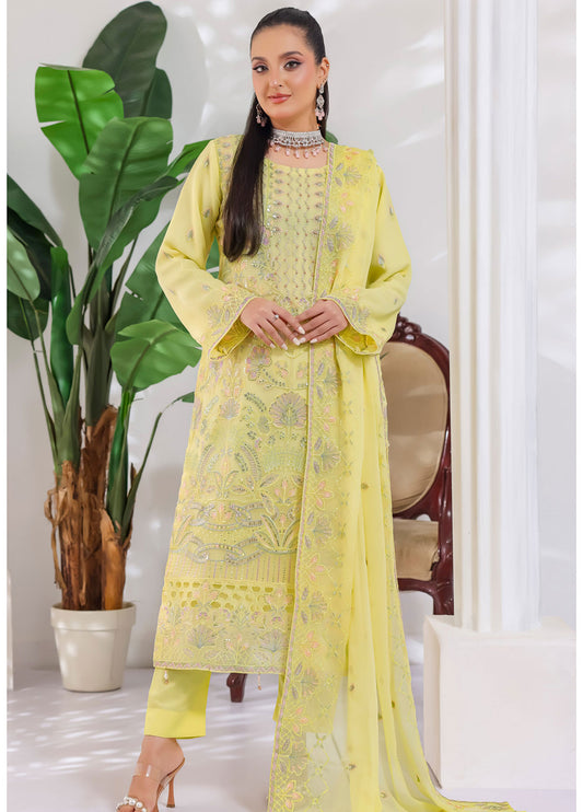 Manisha By Bin Hameed Luxury Embroidered Chiffon Unstitched 3 Piece