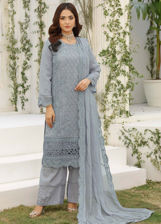 Lavish by Bin Hameed Luxury Embroidered Chiffon Semi-Stitched 3Pcs