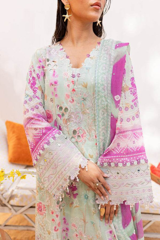 Nureh Gardenia Embroidered Lawn Unstitched 3pcs - Jotey